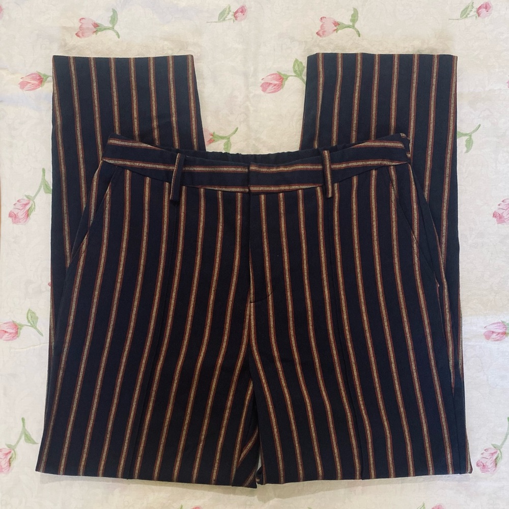 urban outfitters pants/trousers with striped pattern and high waist